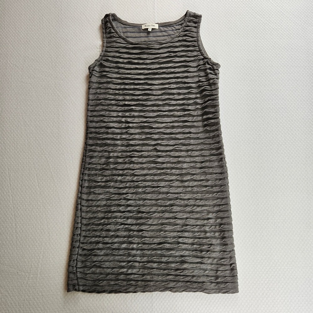 Massimo Dutti Ruffle Tiered Sleeveless Shift Dress M Euro Summer Lightweight